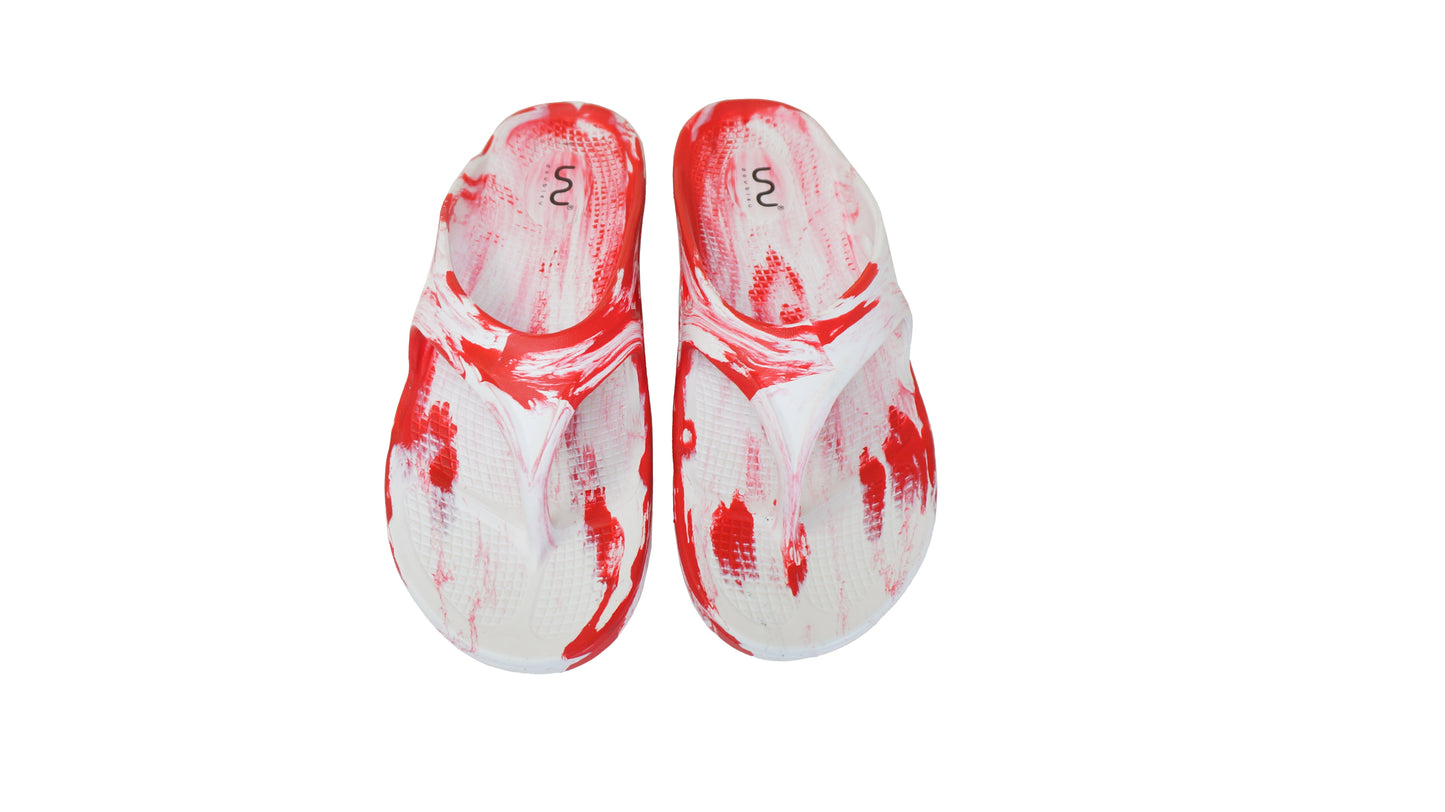 Doubleu V-Shape Women Marble Comfortable & Light Weight Slipper