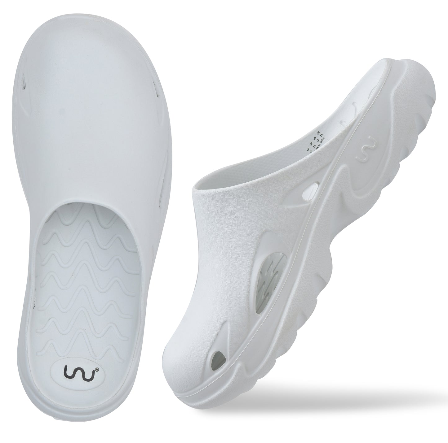 Doubleu Roma Urban Mule for Men Comfortable Slipper (White)