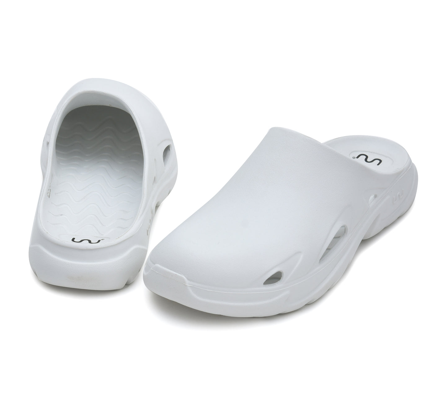 Doubleu Roma Urban Mule for Men Comfortable Slipper (White)