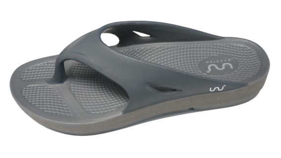 Doubleu Comfort Men Slipper Comfortable & Light Weight Recovery Footwear (Grey + Carbon)