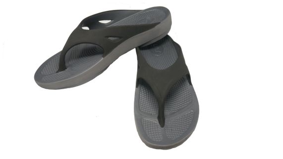 Doubleu Comfort Men Slipper Comfortable & Light Weight Recovery Footwear (Grey + Black Men)