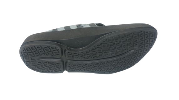 Doubleu Comfort Men Slipper Comfortable & Light Weight Recovery Footwear (BLACK + GREY BLACK)