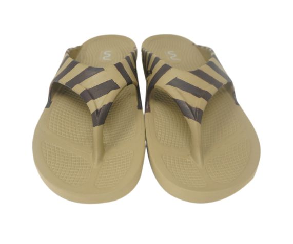Doubleu Comfort Men Slipper Comfortable & Light Weight Recovery Footwear (Dark Beige + Beige Brown)