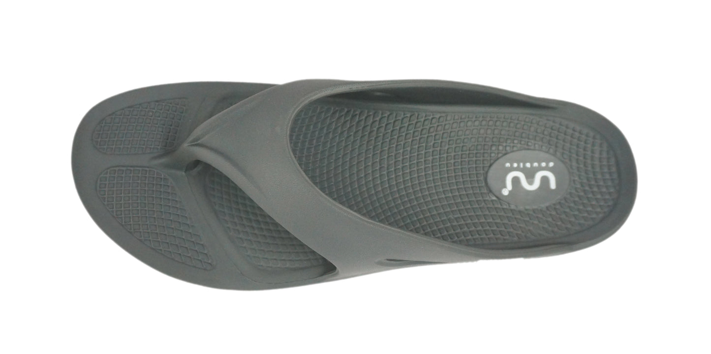 Doubleu Comfort Men Slipper Comfortable & Light Weight Recovery Footwear (Grey)