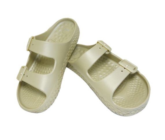 Doubleu Sakura Women Slipper Comfortable & Light Weight Recovery Footwear (BEIGE/ WARM GREY Women)