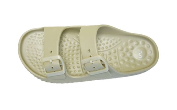 Doubleu Sakura Women Slipper Comfortable & Light Weight Recovery Footwear (BEIGE/ WARM GREY Women)