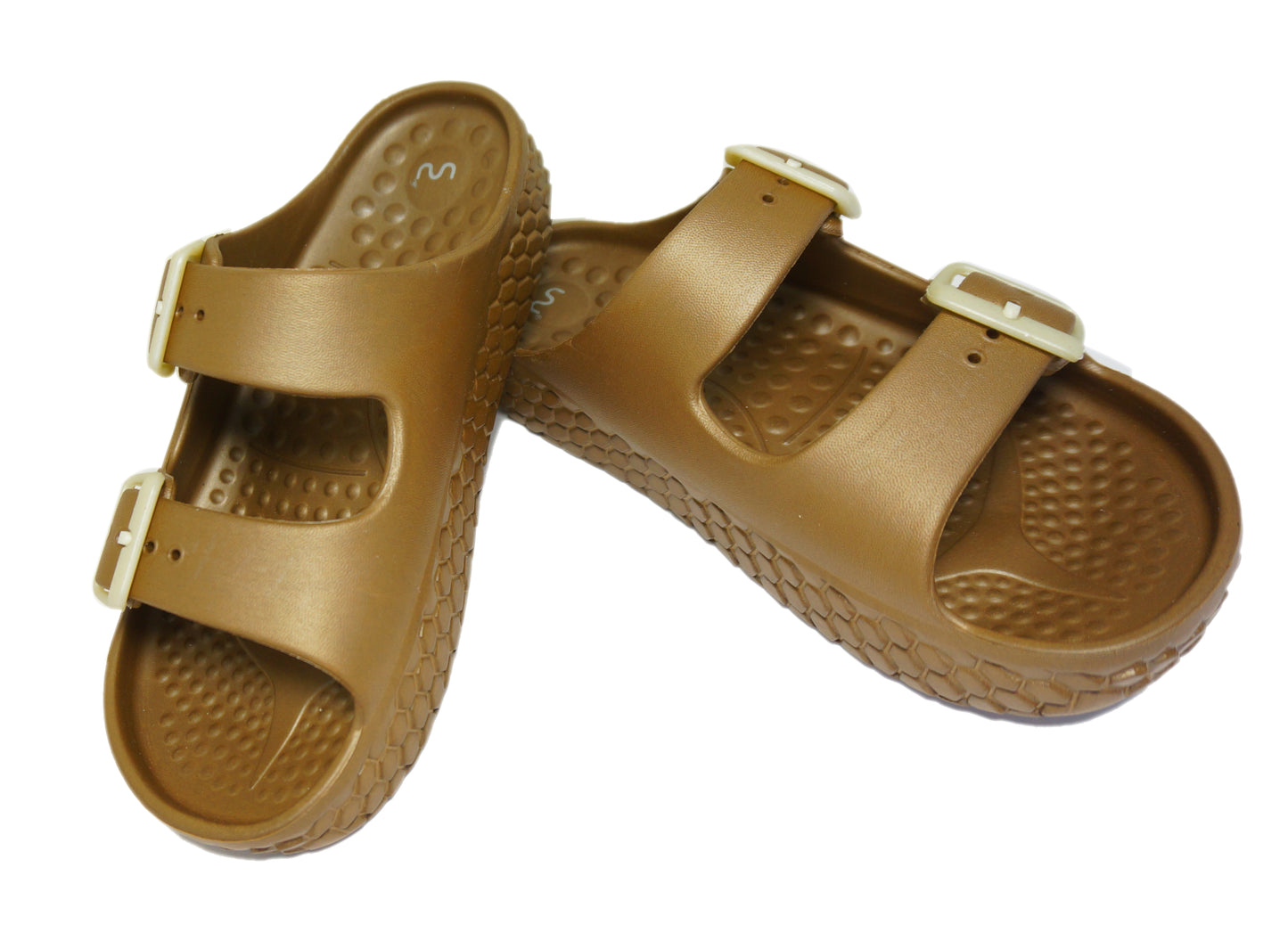 Doubleu Sakura Women Slipper Comfortable & Light Weight Recovery Footwear (BRONZO METAL Women)