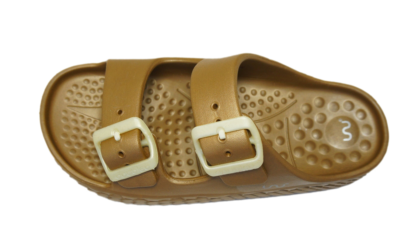 Doubleu Sakura Women Slipper Comfortable & Light Weight Recovery Footwear (BRONZO METAL Women)
