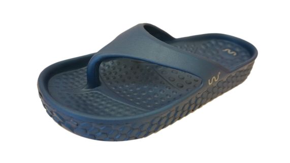 Doubleu Kyoto Women Slipper Comfortable & Light Weight Recovery Footwear (METAL BLUE)