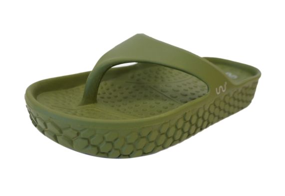 Doubleu Kyoto Women Slipper Comfortable & Light Weight Recovery Footwear (OLIVE GREEN)