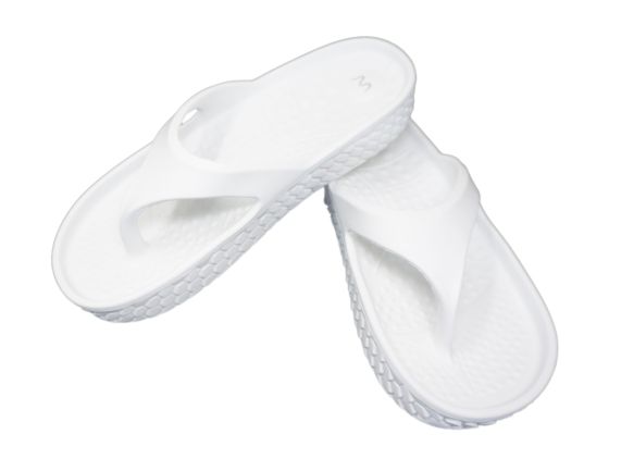 Doubleu Kyoto Women Slipper Comfortable & Light Weight Recovery Footwear (WHITE)