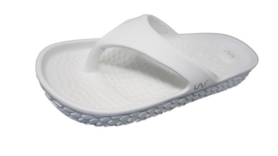 Doubleu Kyoto Women Slipper Comfortable & Light Weight Recovery Footwear (WHITE)