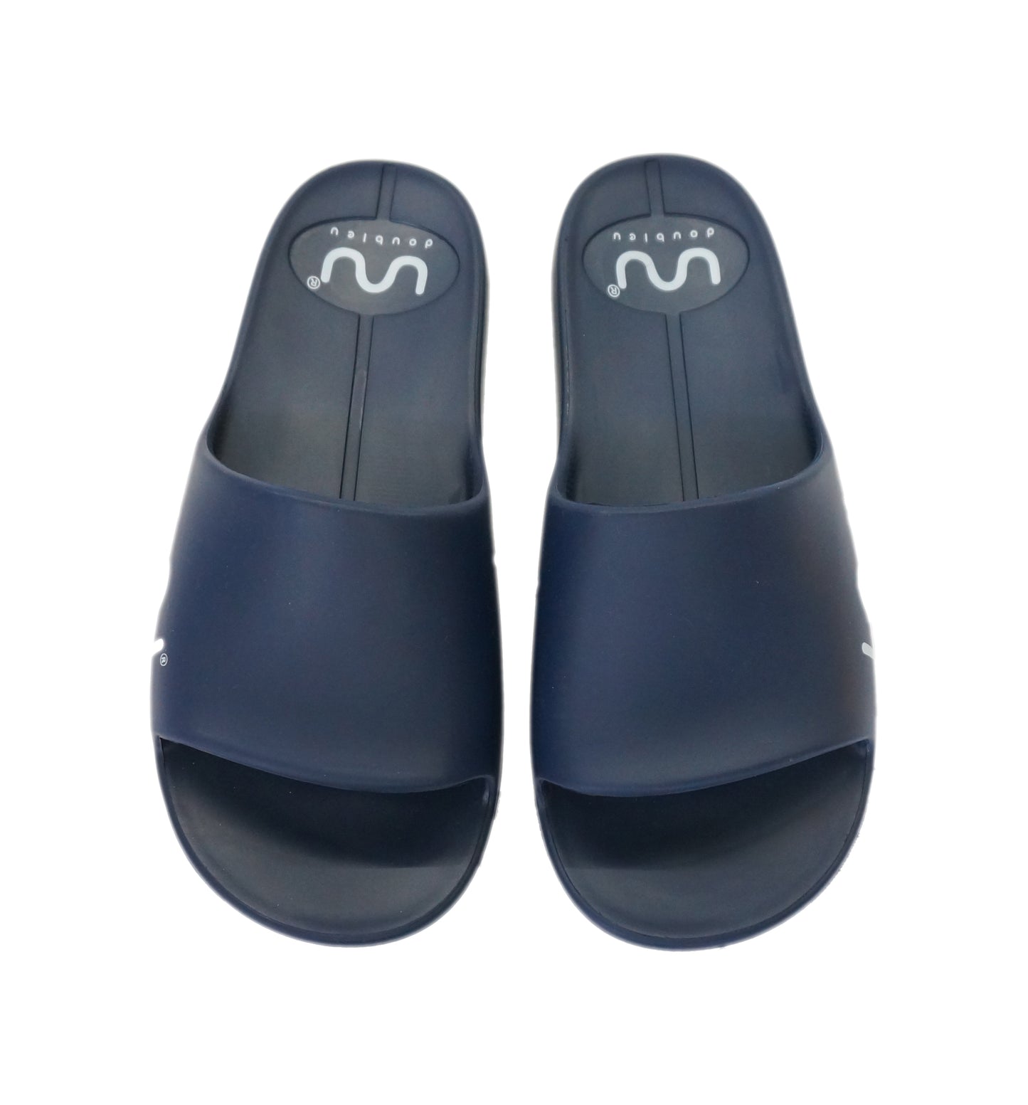 Doubleu Milano Men Slipper Comfortable & Light Weight Recovery Footwear (Navy Blue)