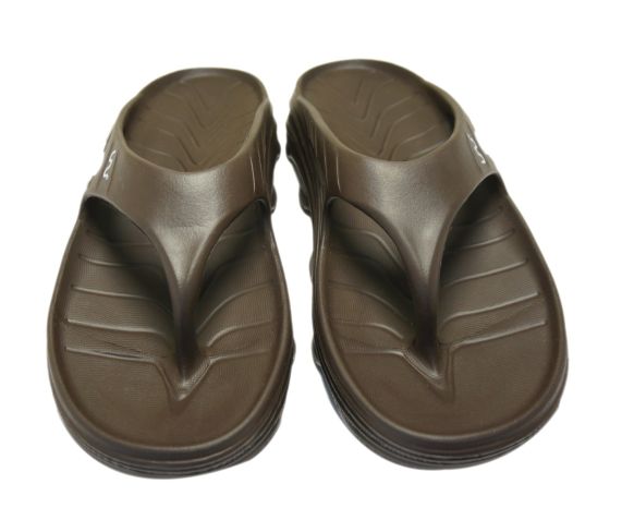 Doubleu Riva Men Slipper Comfortable & Light Weight Recovery Footwear (C BROWN)