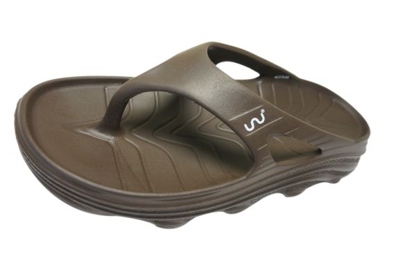 Doubleu Riva Men Slipper Comfortable & Light Weight Recovery Footwear (C BROWN)