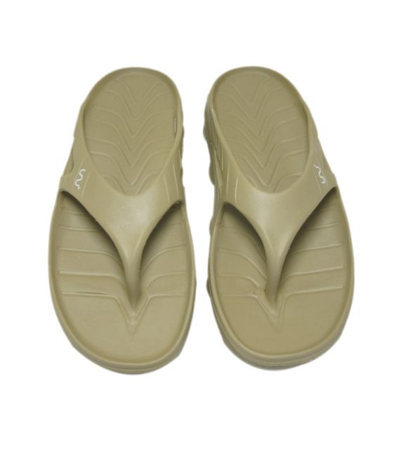 Doubleu Riva Men Slipper Comfortable & Light Weight Recovery Footwear (KHAKI)