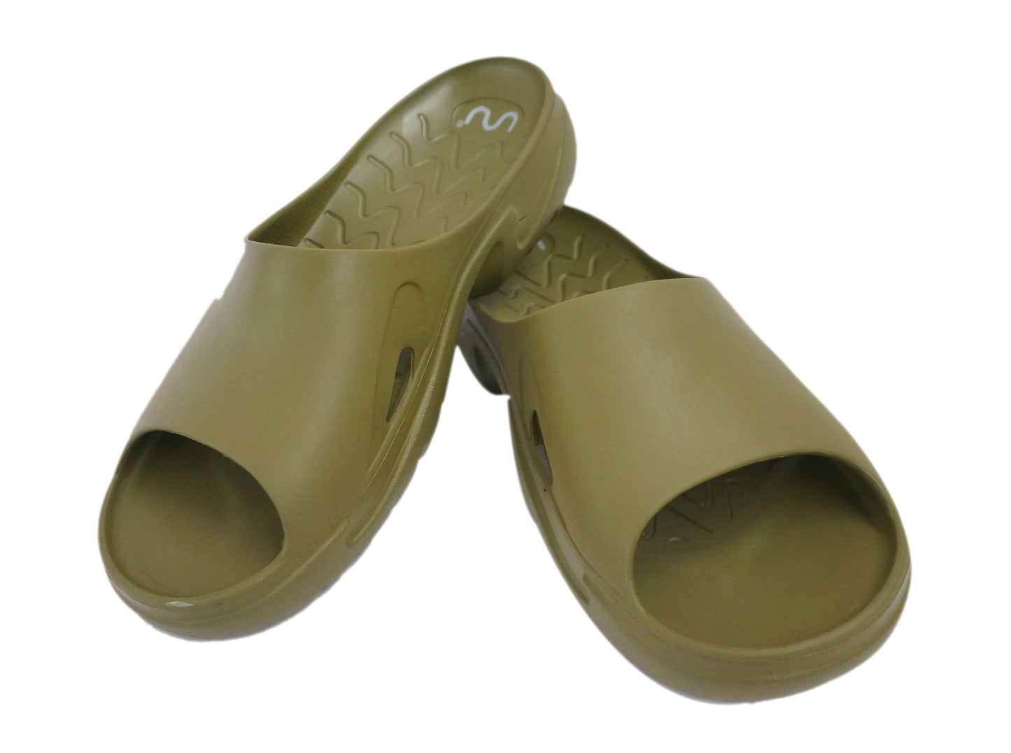 Doubleu Roma Slider for Men Comfortable Recovery Footwear (Does Not Shrink) (Olive)