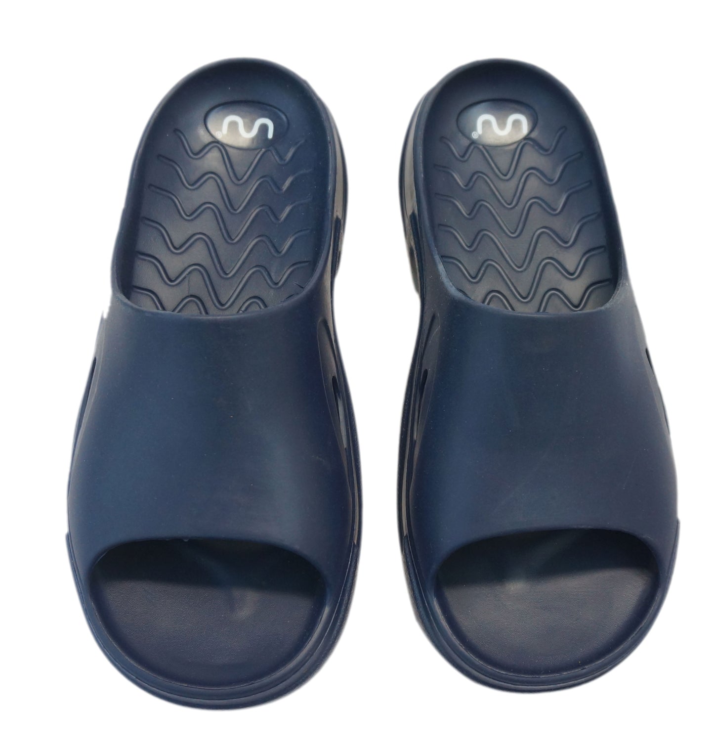 Doubleu Roma Slider for Men Comfortable Recovery Footwear (Does Not Shrink) (Navy Blue)