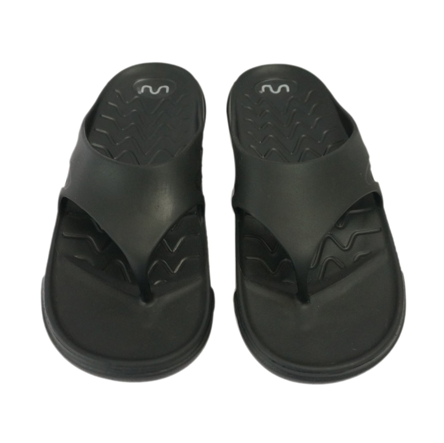 Doubleu Roma Thong for Men Comfortable Recovery Footwear (Does Not Shrink) (Black)
