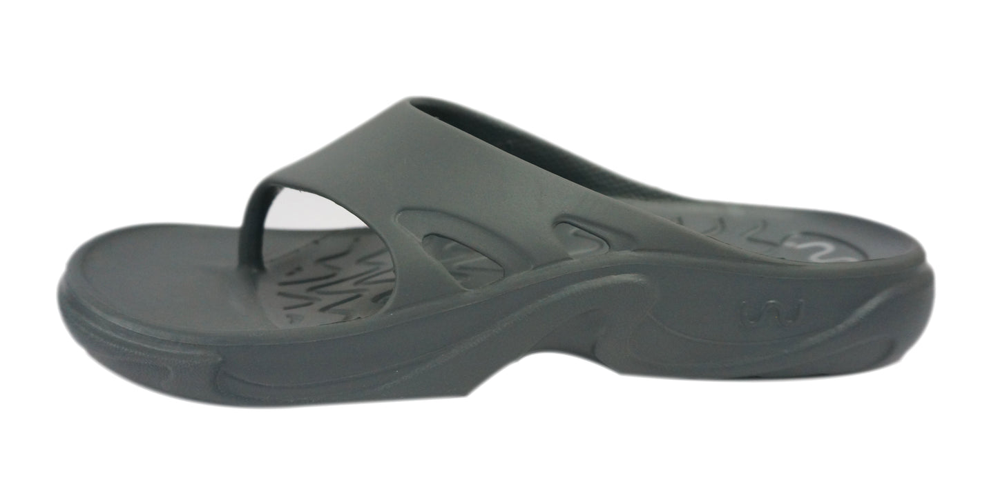 Doubleu Roma Thong for Men Comfortable Recovery Footwear (Do Not Shrink) (Carbone)