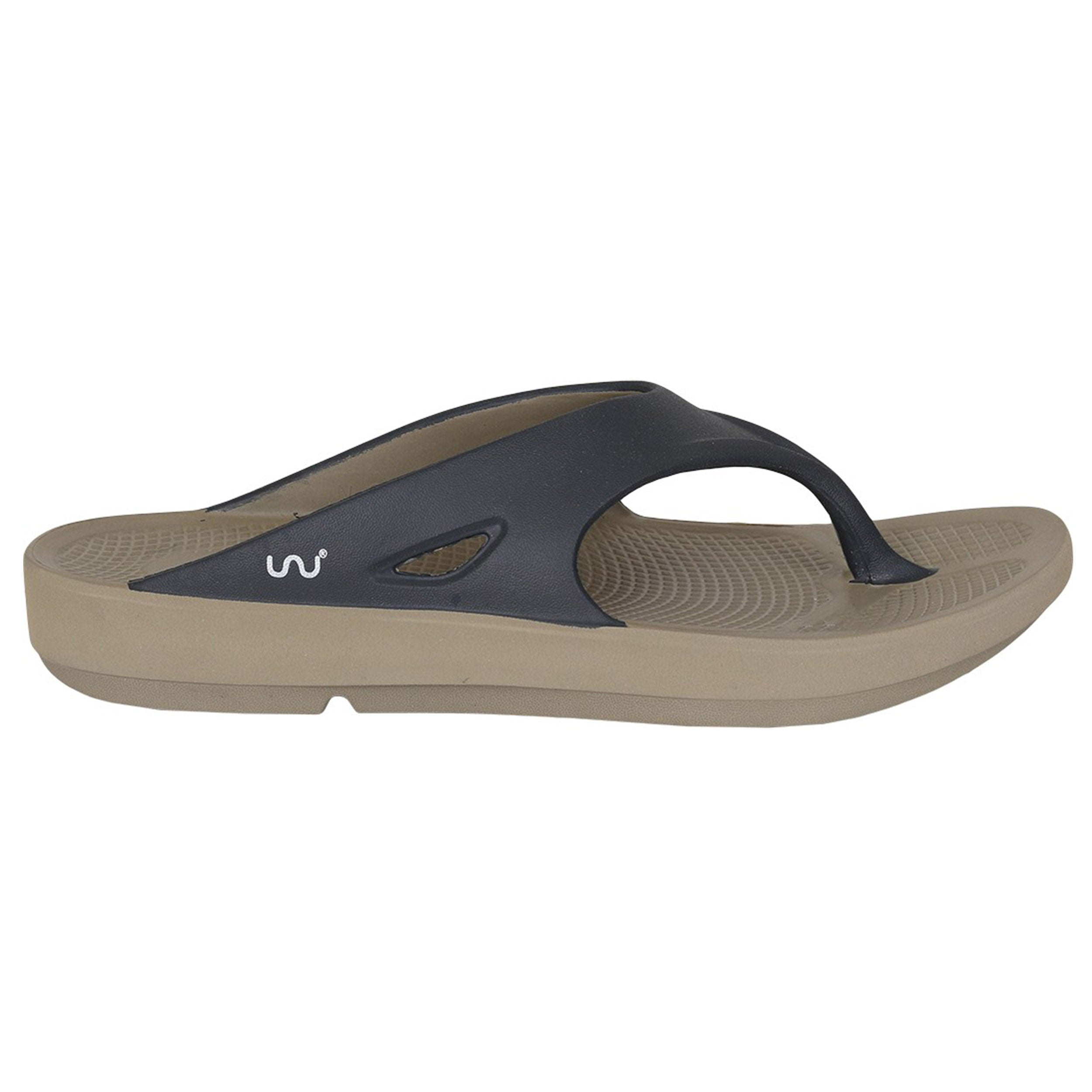 Doubleu Comfort Men Comfortable & Light Weight Slipper Khaki-Grey