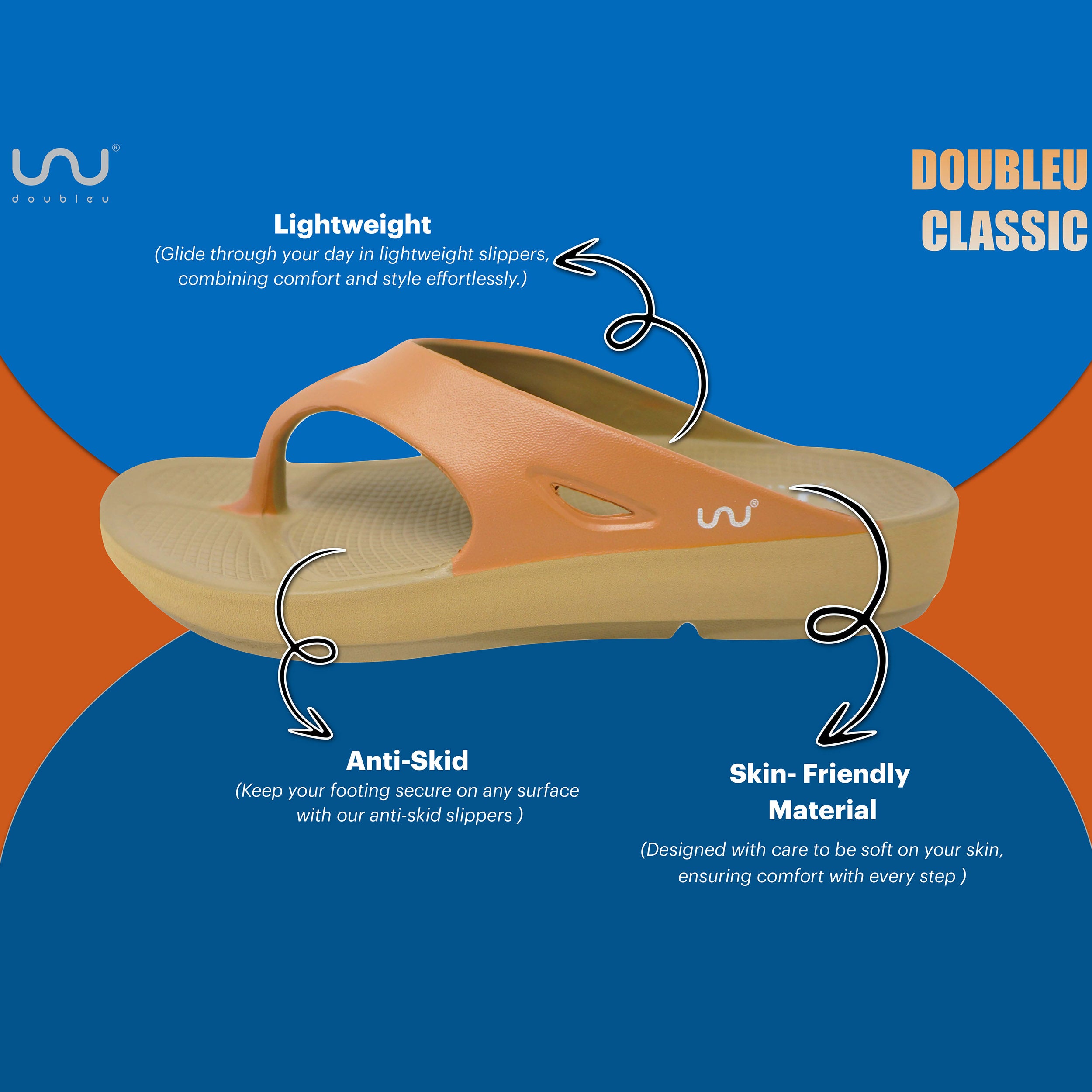 Doubleu Comfort Men  Comfortable & Light Weight  Slipper