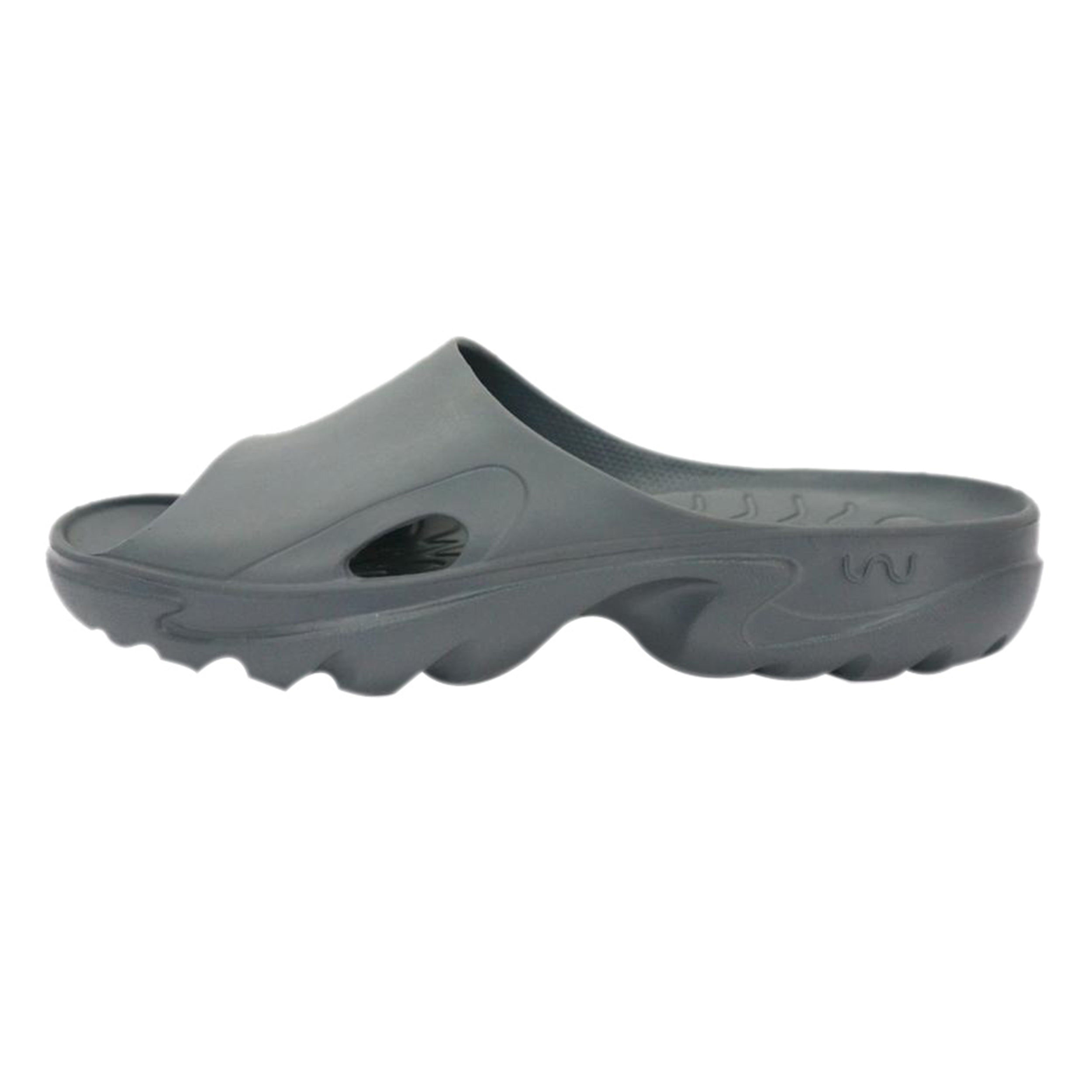 Doubleu Roma Slider for Men Comfortable Recovery Footwear Carbone