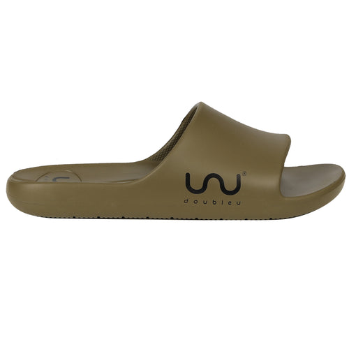 Doubleu Milano Men Comfortable & Light Weight Slipper Olive Green