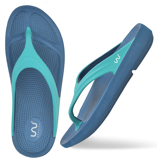 Doubleu Lite Women Comfortable & Light Weight Slipper Metal Blue Aqua