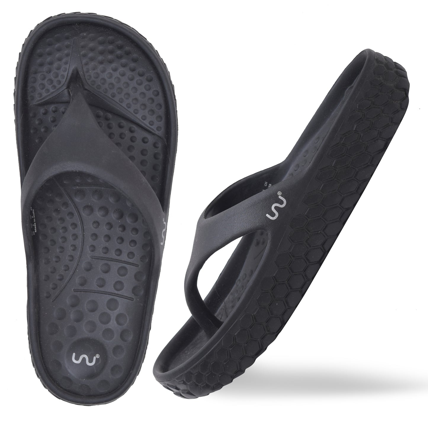 Doubleu Kyoto Women Comfortable & Light Weight  Black Slipper
