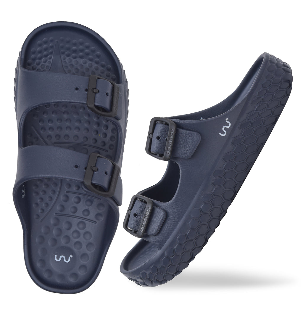 Doubleu Sakura Women Comfortable & Light Weight Slipper Navy-Blue