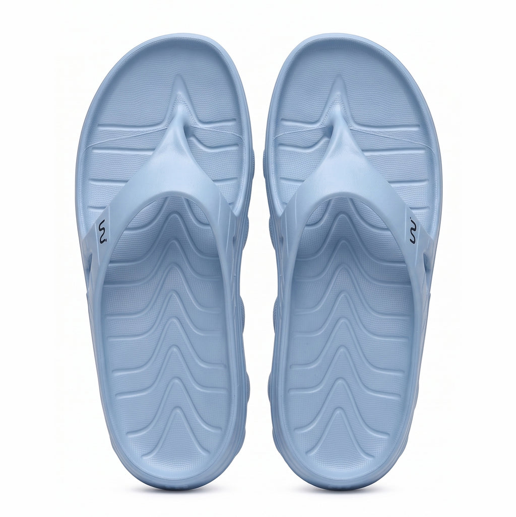 Doubleu Riva Men Comfortable & Light Weight Slipper Azuro Metal
