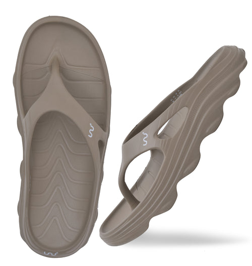 Doubleu Riva Men Comfortable & Light Weight Slipper Khaki