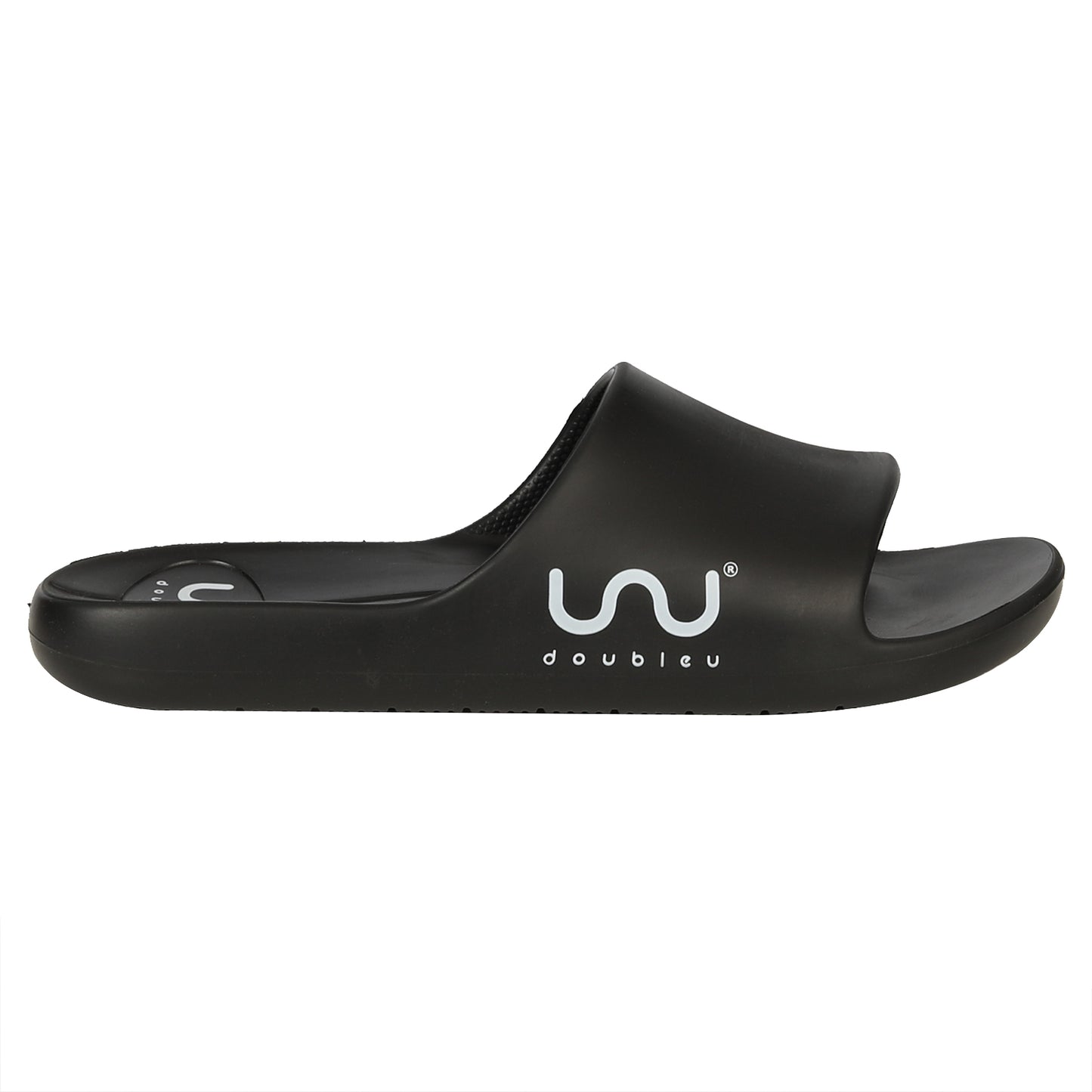 Doubleu Milano Men Comfortable & Light Weight  Black  Slipper