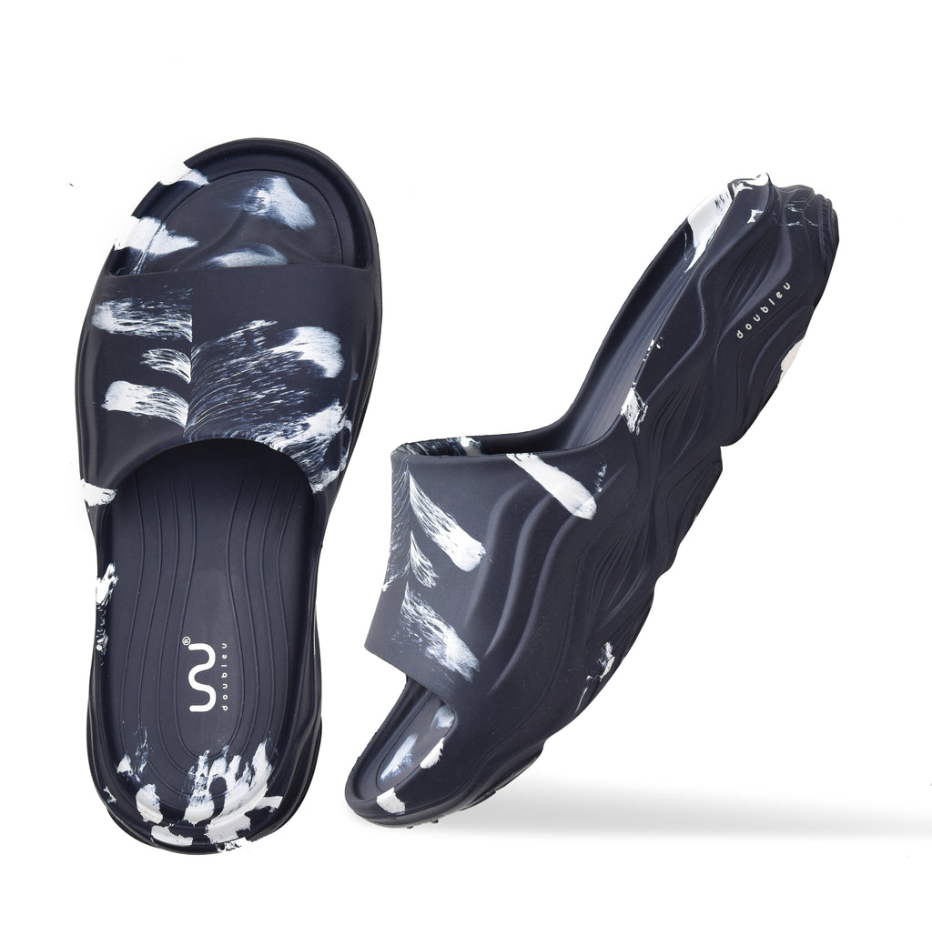 Doubleu Soft Doctor Anti-Skid for Women Ultra Sporty Slide White + Black