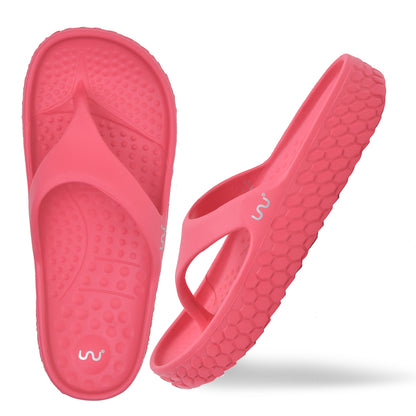 Doubleu Kyoto Women Light Weight Pink Highlight Slipper