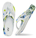 Doubleu V Shape Marble Men Soft Doctor Anti-Skid Slipper White P Blue Lime D Olive