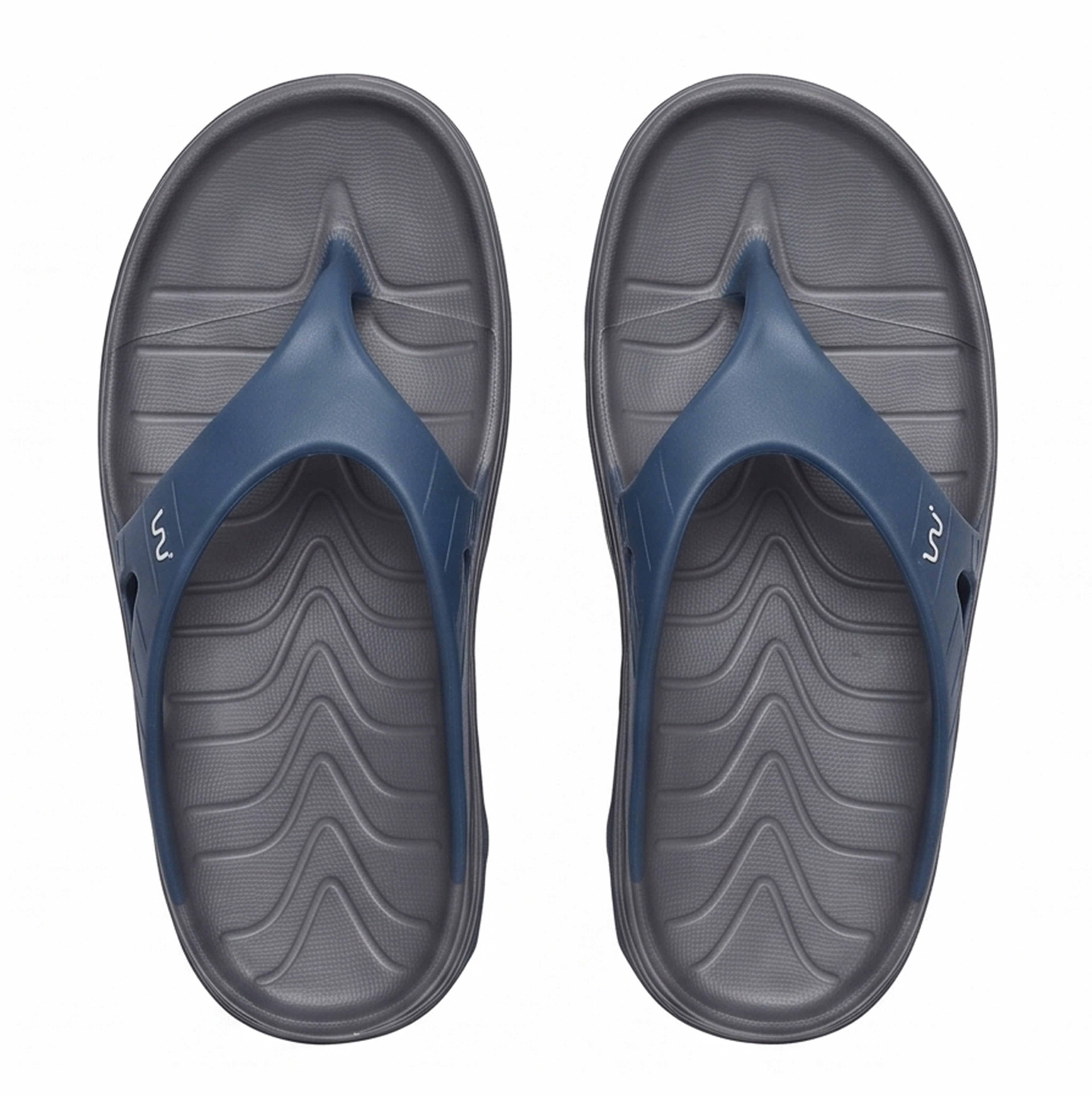 Doubleu Riva Men Marble Comfortable Recovery Footwear Carbone Blue