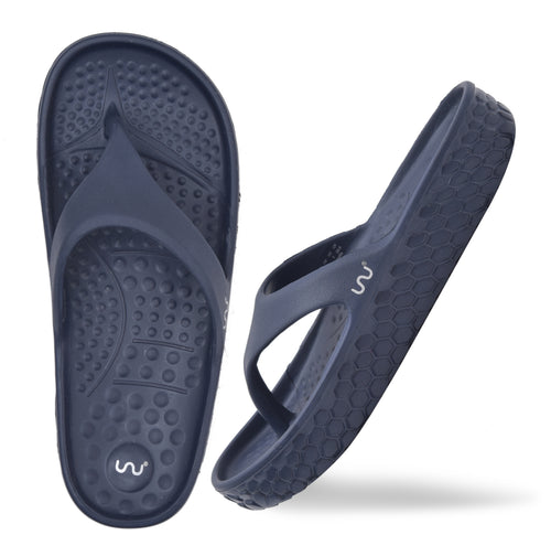 Doubleu Kyoto Women Comfortable & Light Weight Slipper Navy-Blue