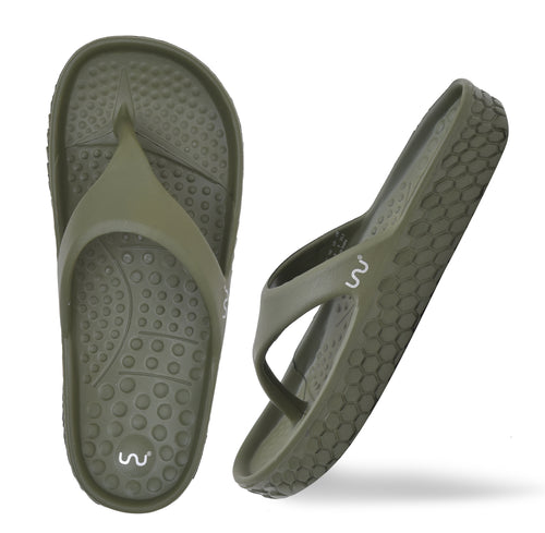 Doubleu Kyoto Women Comfortable & Light Weight Slipper Olive-Green