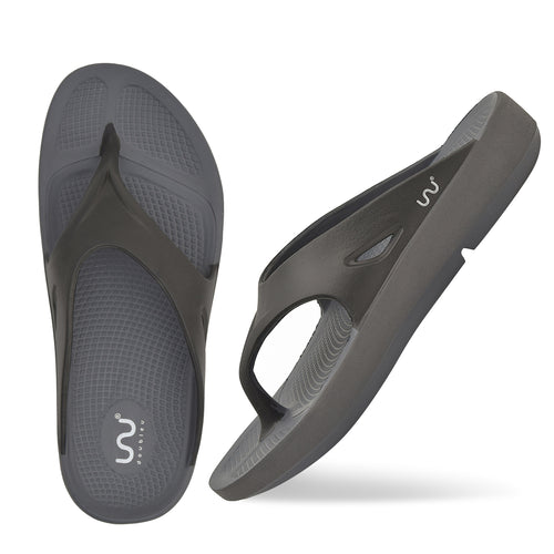 Doubleu Comfort Men Comfortable & Light Weight Slipper Carbon-Black