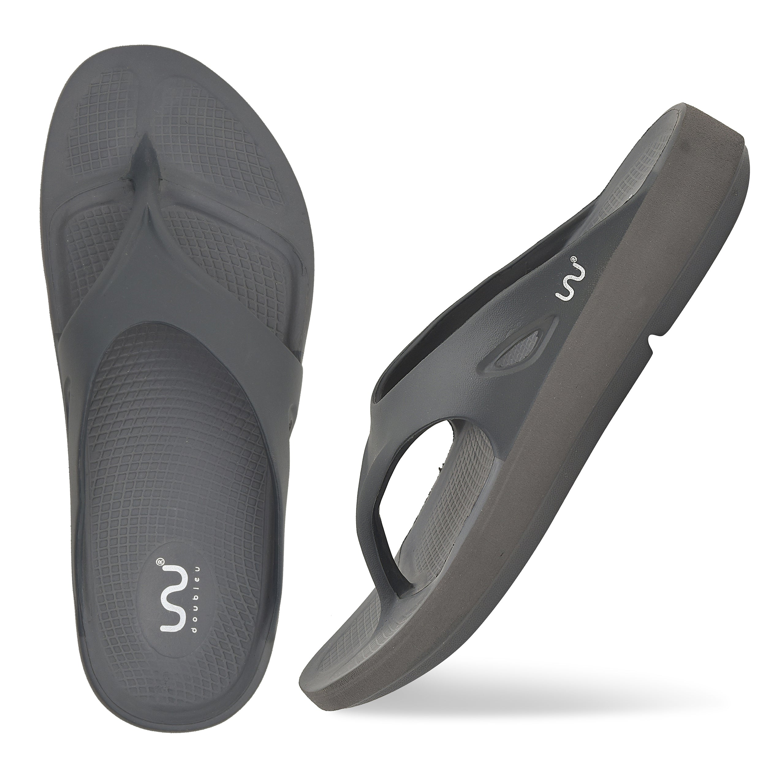 Doubleu Comfort Men Comfortable & Light Weight Slipper Carbon-Carbon