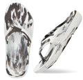 Doubleu V Shape Marble Men Soft Doctor Anti-Skid Slipper White Marrone