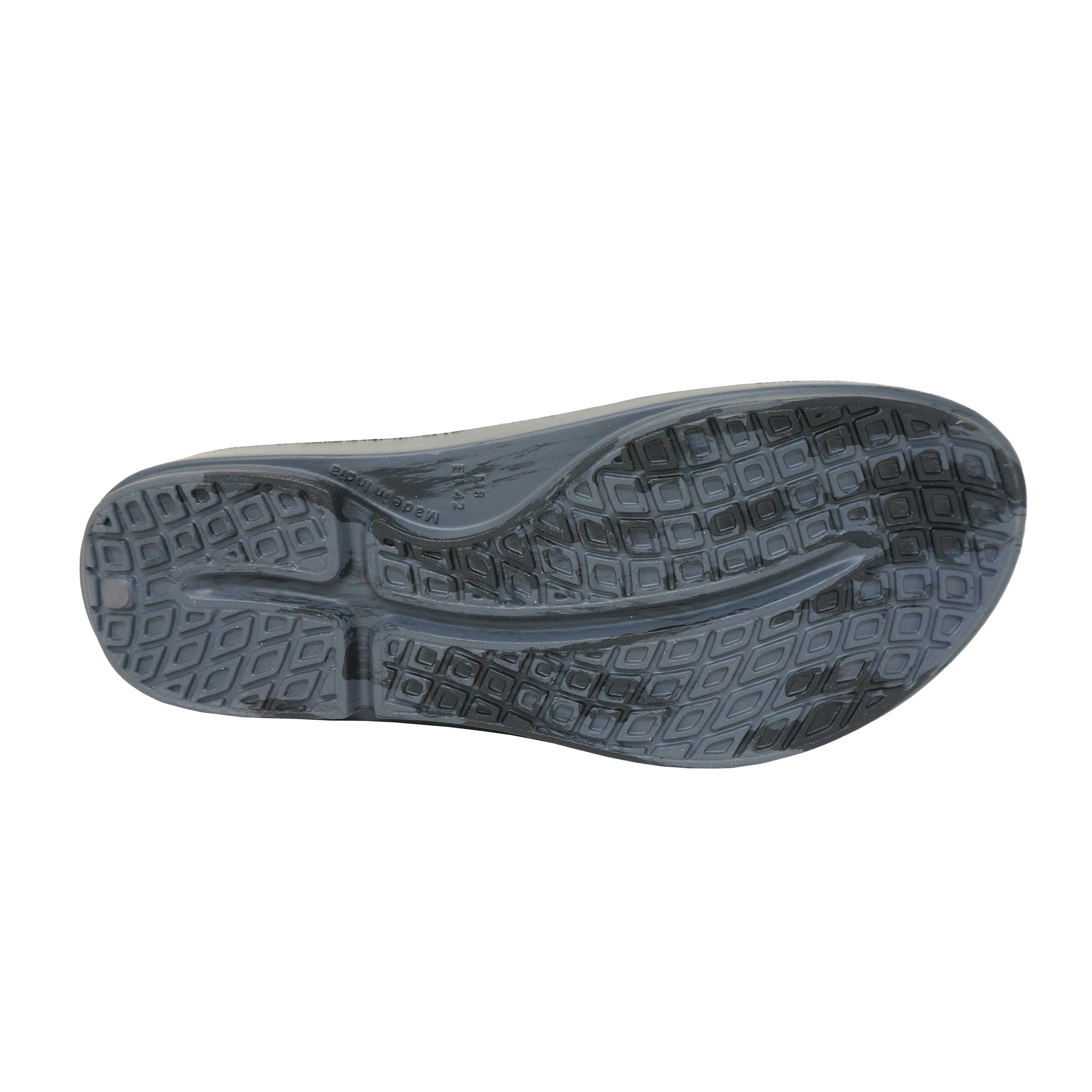 Doubleu V Shape Marble Men Soft Doctor Anti-Skid Slipper Carbone Black