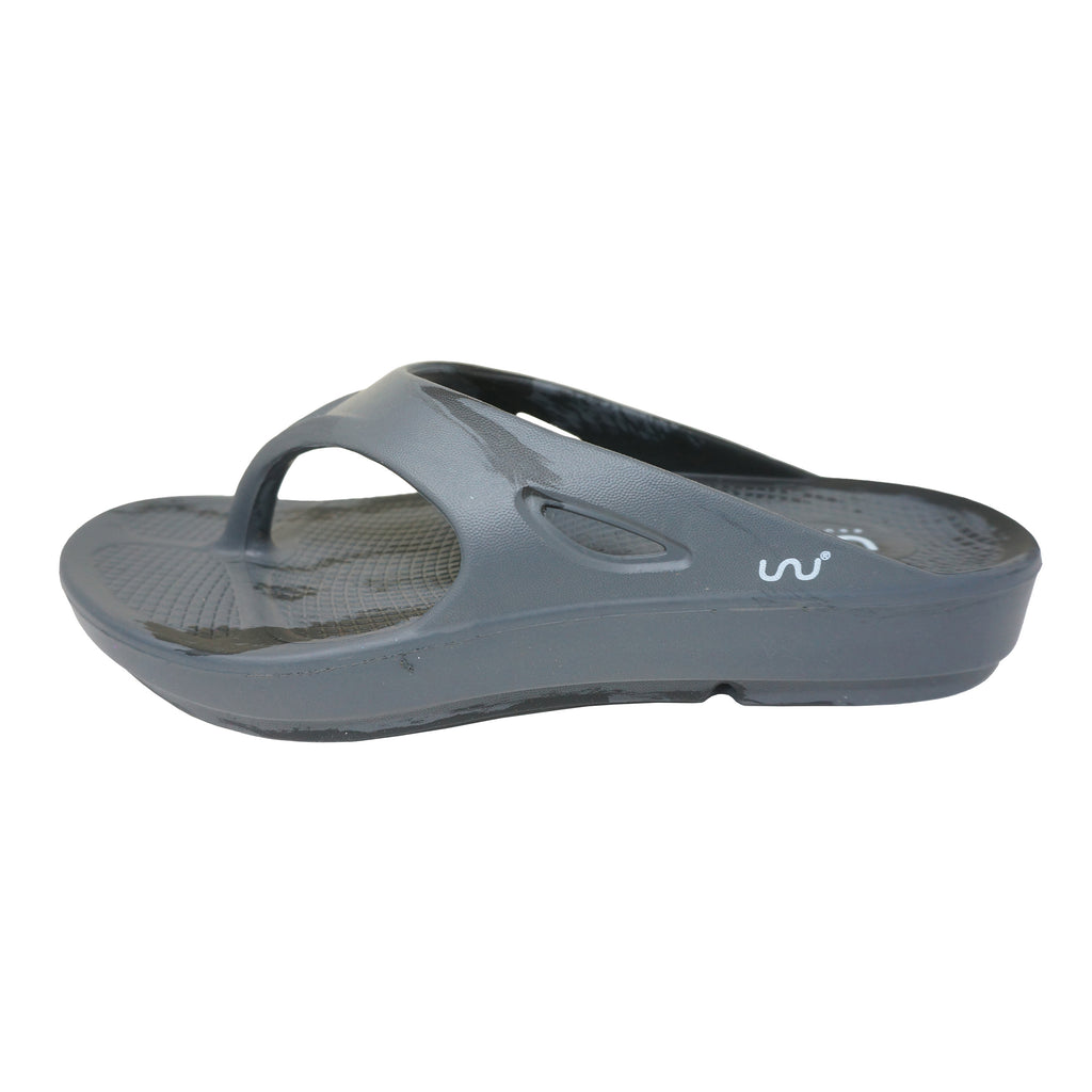 Doubleu V Shape Marble Men Soft Doctor Anti-Skid Slipper Carbone Black
