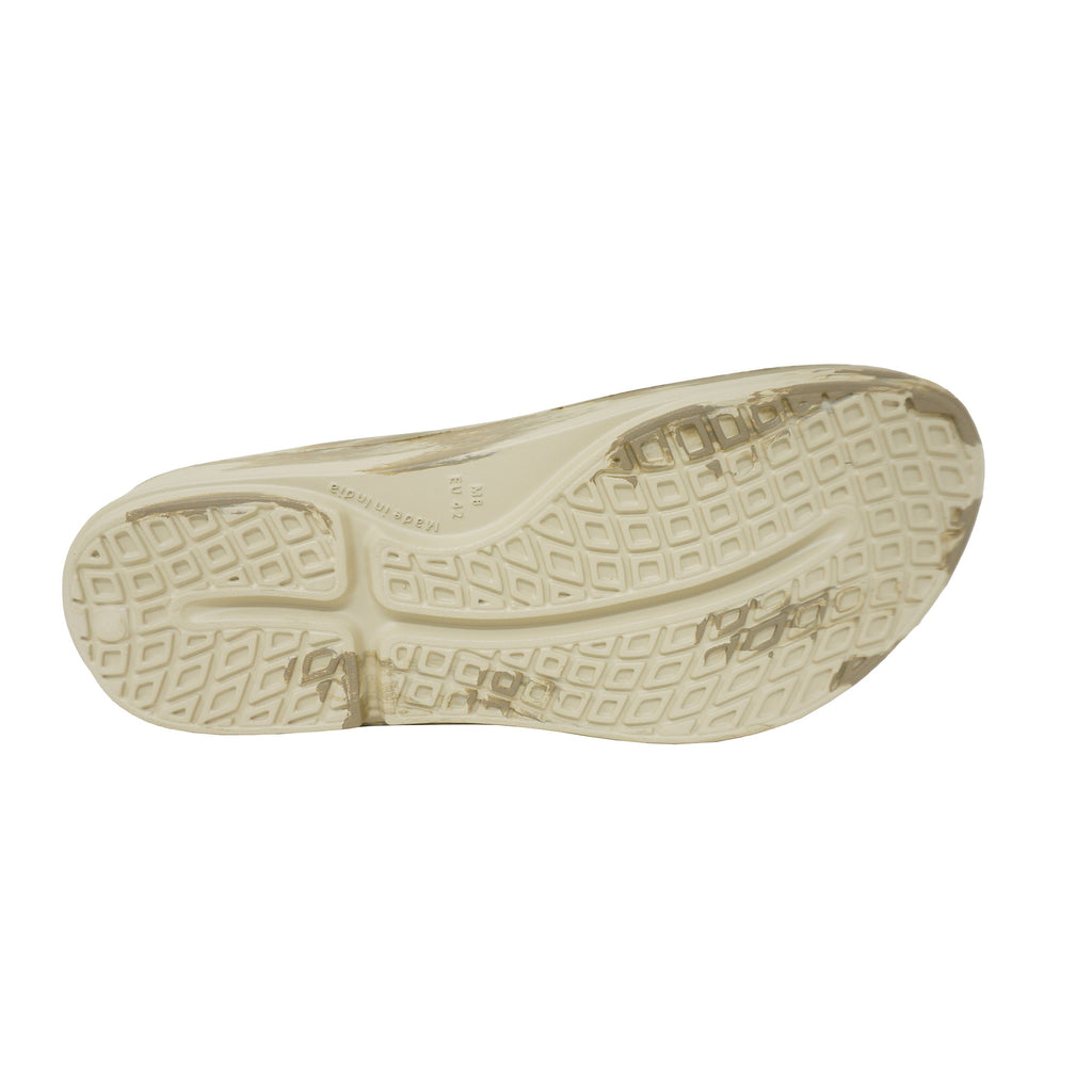 Doubleu V Shape Marble Men Soft Doctor Anti-Skid Slipper Avorio Khaki