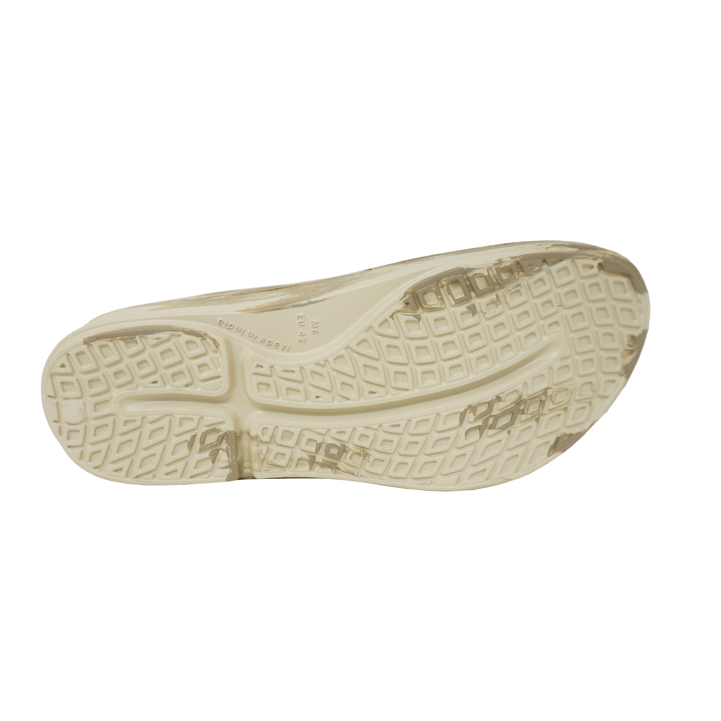 Doubleu V Shape Marble Men Soft Doctor Anti-Skid Slipper Avorio Khaki