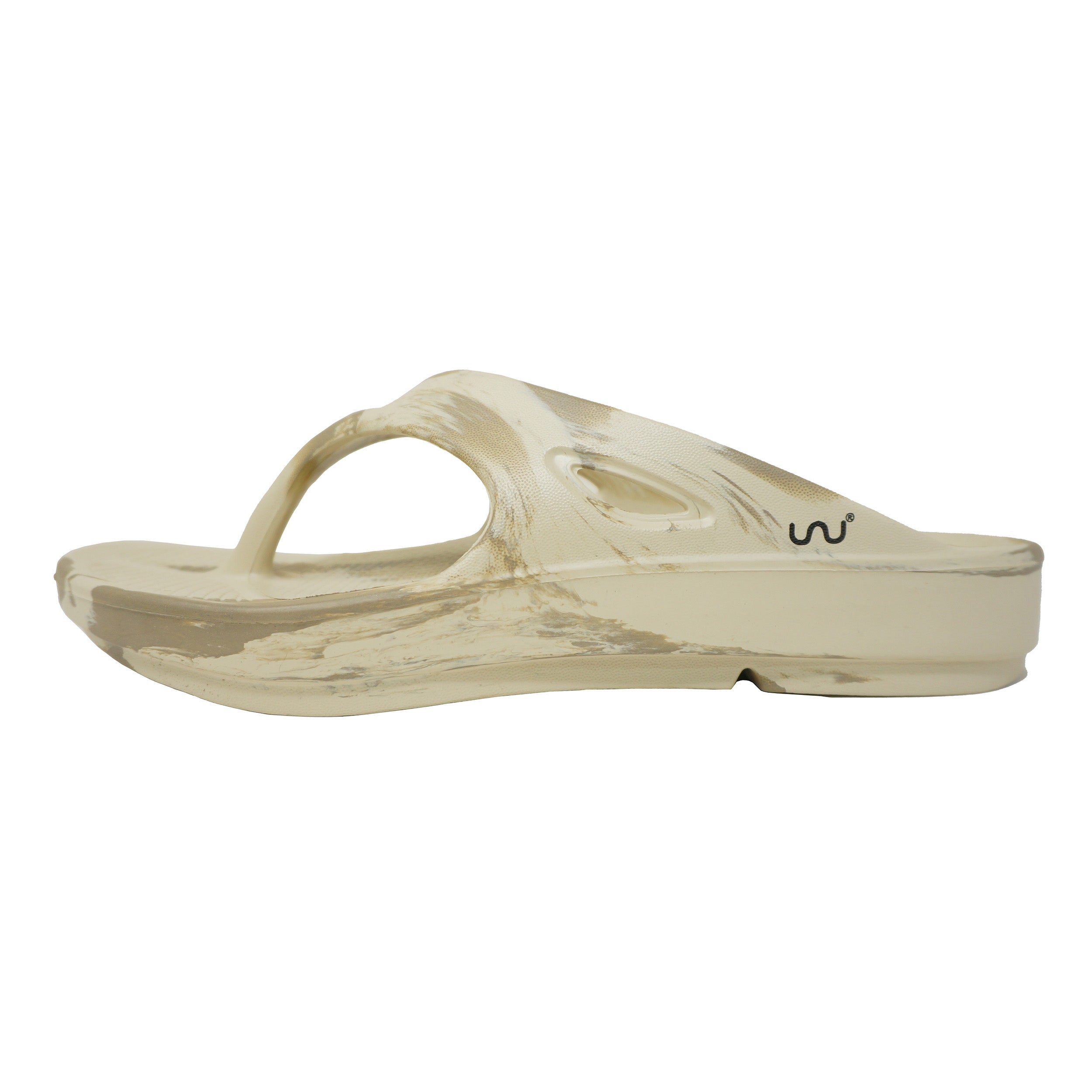 Doubleu V Shape Marble Men Soft Doctor Anti-Skid Slipper Avorio Khaki