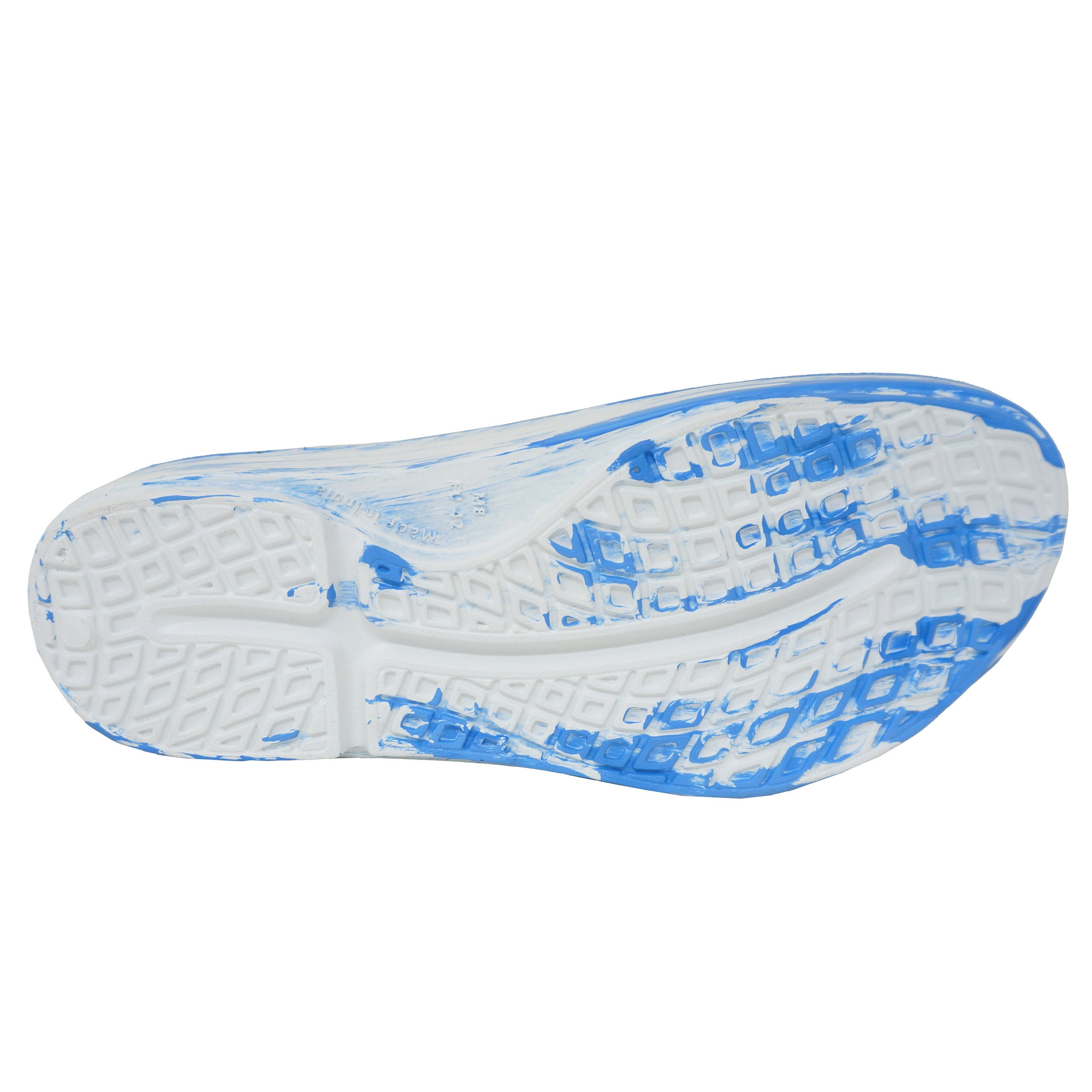 Doubleu V-Shape Women Marble Comfortable & Light Weight Slipper White L Blue