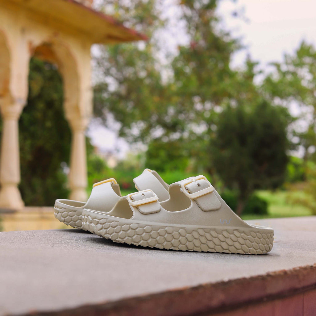 Doubleu Sakura Women Comfortable & Light Weight Slipper Beige